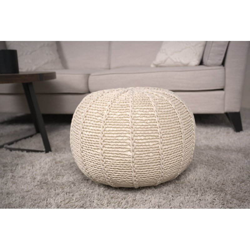Pouf rond en coton