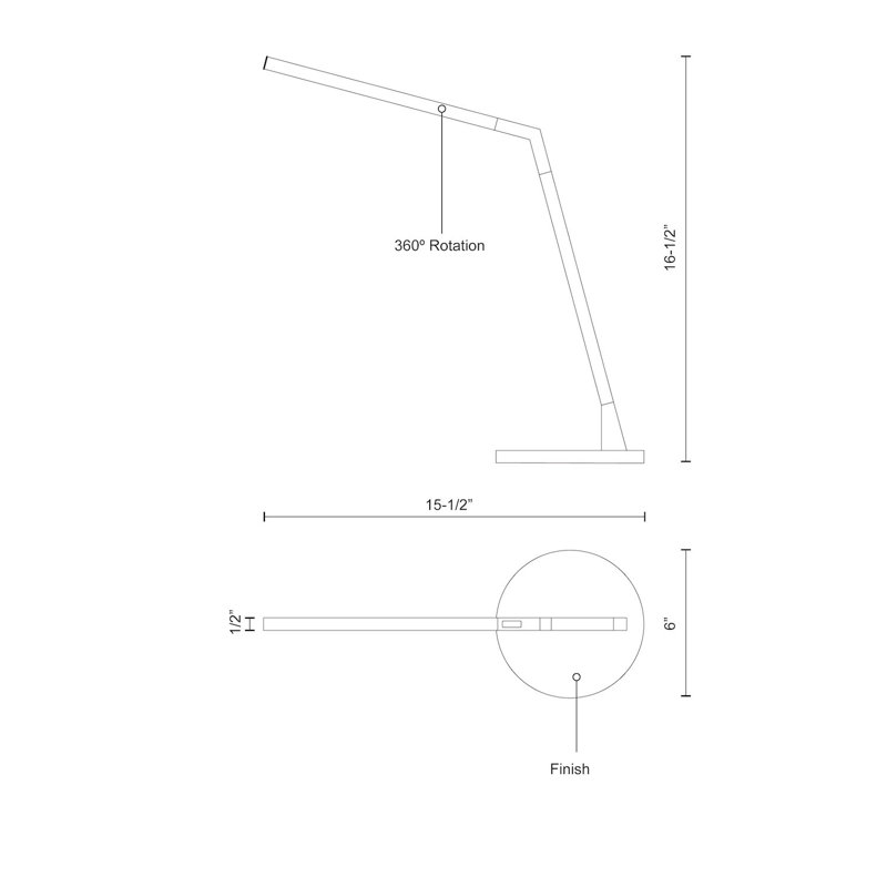 Miter LED Desk Table Lamp