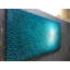 Art mural texturé de pétales bleus peints à la main, toile abstraite florale superposée en 3D, décor de spa côtier moderne-1398640535