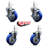 4 Piece Poly Grip Ring Caster Set with 2 Brakes