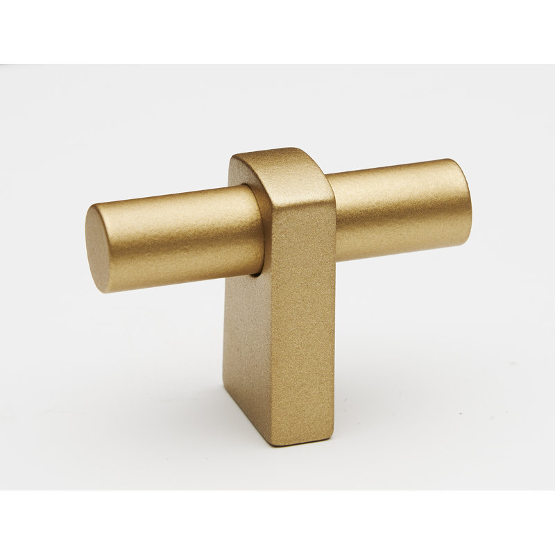 Champagne Matte Aluminum T-Handle Bar Knob with Mounting Hardware