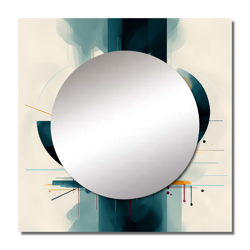 Hydeia - Modern Geometric Large Square Mirror For Wall Art Decor, 23" x 23"