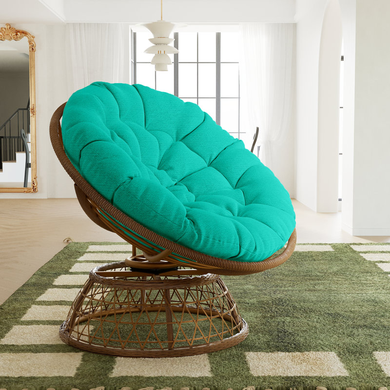 Flâneuse Papasan, Bleu aqua