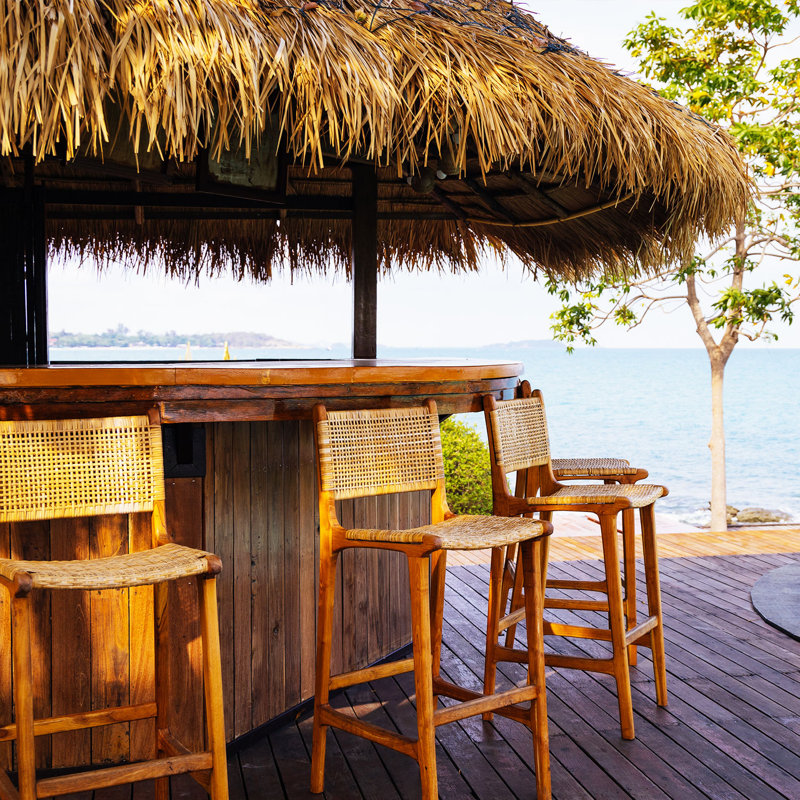 Natural Mexican Palm Thatch Runner Roll for Tropical Decor