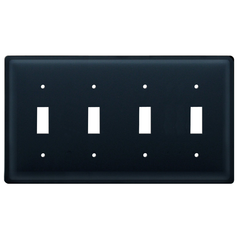 Plain 4-Gang Toggle Light Switch Wall Plate