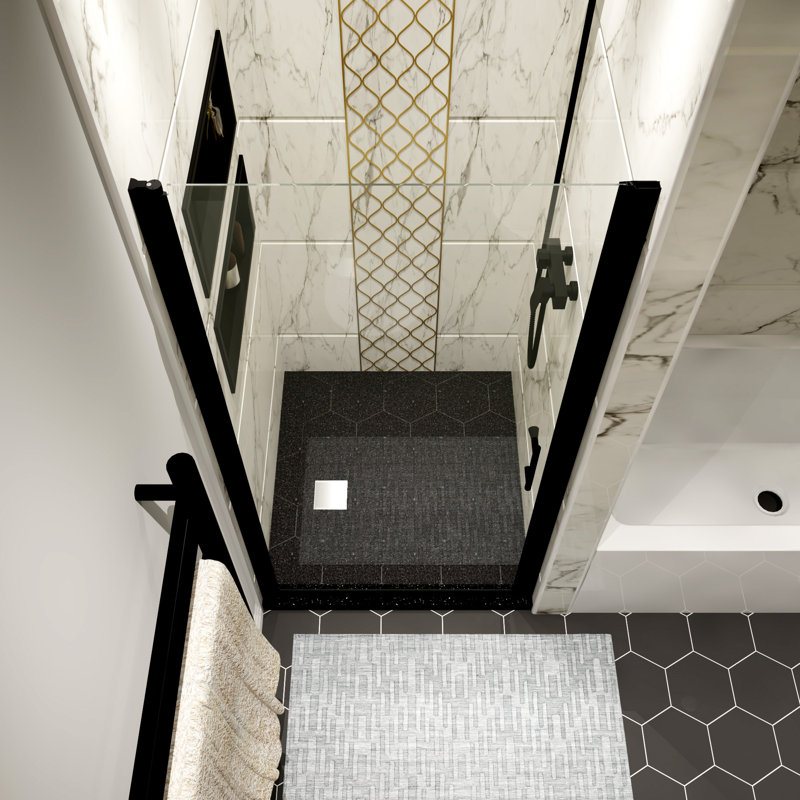 Portes de douche, Noir mat