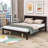 Claythorne Wood Platform Bed Frame With Headboard-362103320