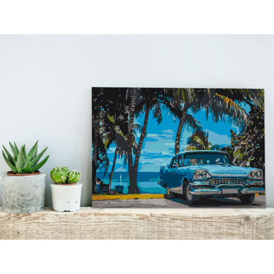 Bless international Car Under Palm Trees On Canvas Painting | Wayfair