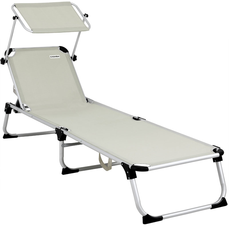 Molimo 210cm Long Reclining Single Chaise, Creamy white