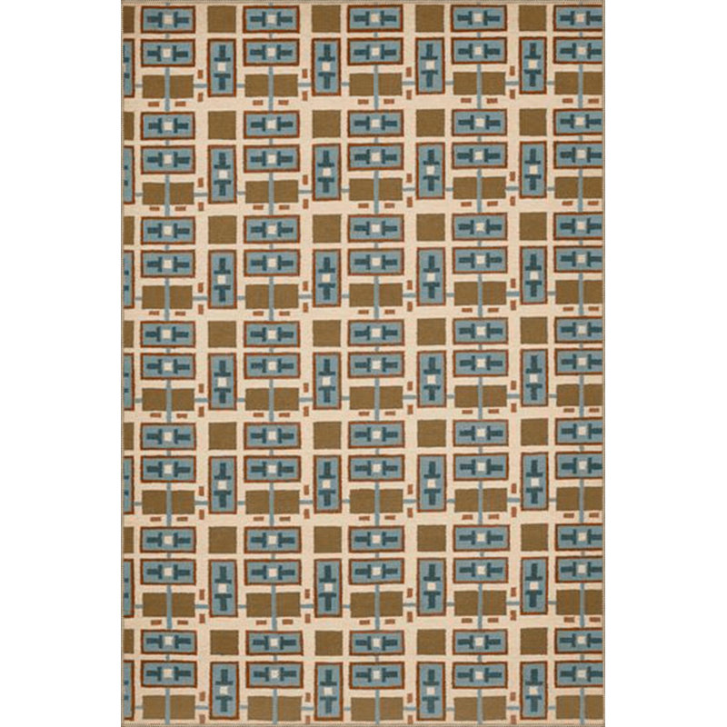 Tapis décoratif multicolore à motif géométrique mixte, Tapis de couloir 3 pi 3 po x 6 pi 7 po