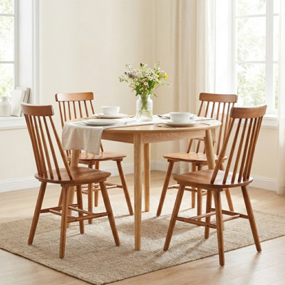Ensemble de 4 chaises de salle à manger en noyer massif 17,5 po l 17,5 po