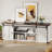 70 in Farmhouse TV Stand for 75 in TVs, Modern Entertainment Center with Sliding Barn Doors, Modern Media TV Console Table, Wood Long TV Stand for Living Room-334885595-334885594