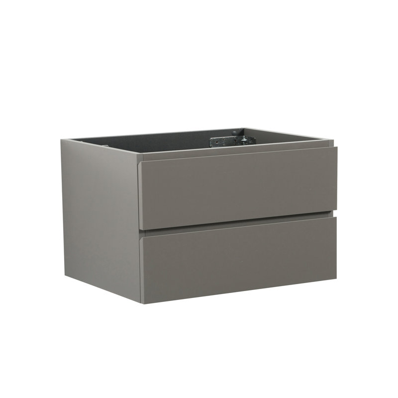 Armoire murale sans bassin, option de style thématique gris, 2 tiroirs préassemblés, glissières de tiroir silencieuses, armoire moderne à double solution pratique - capacité de croissance accrue
