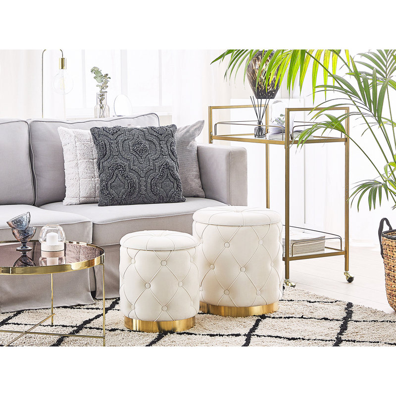 Manufactured Wood Accent Stool, White