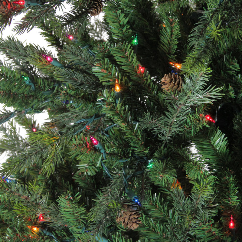6.5 Pre-Lit Hunter Fir Full Artificial Christmas Tree - Multi-Color Lights, 7.5'