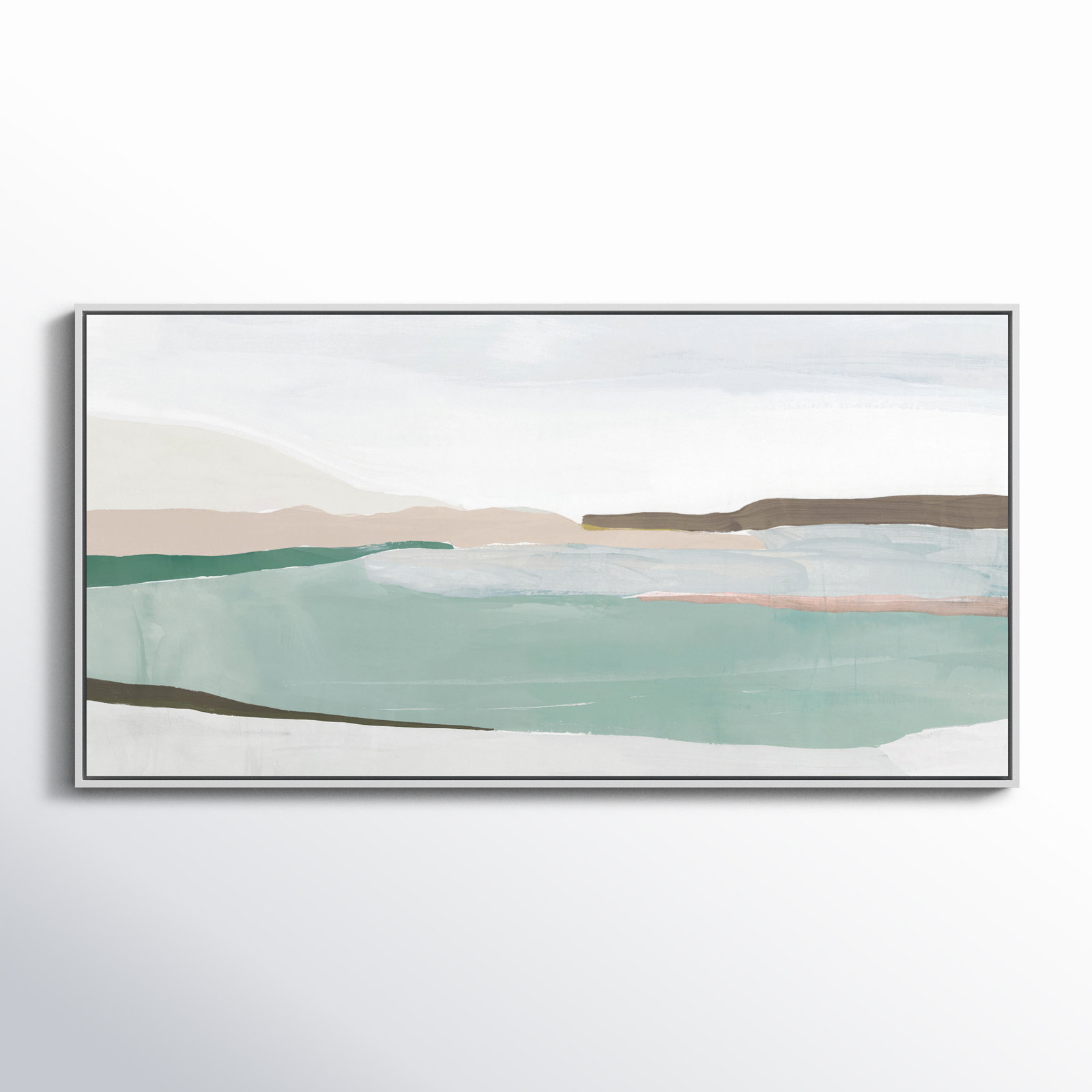 Kerala "Sole of the Land II" Print, 25.5" H x 49.5" W x 2" D, White