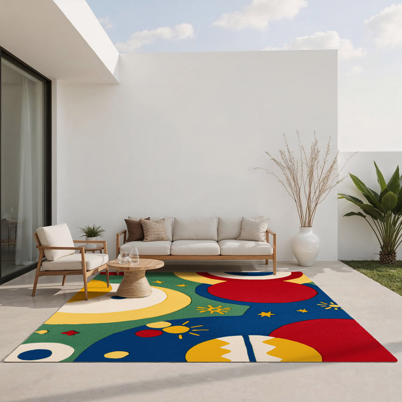 Tapis intérieur et extérieur Witty Shimmy, Rectangle 5 pi x 7 pi