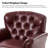 Dilane Traditional Genuine Leather Armchair with Solid Wood Legs-98154862