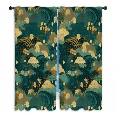 Paire de rideaux obscurcissant en polyester Jicu