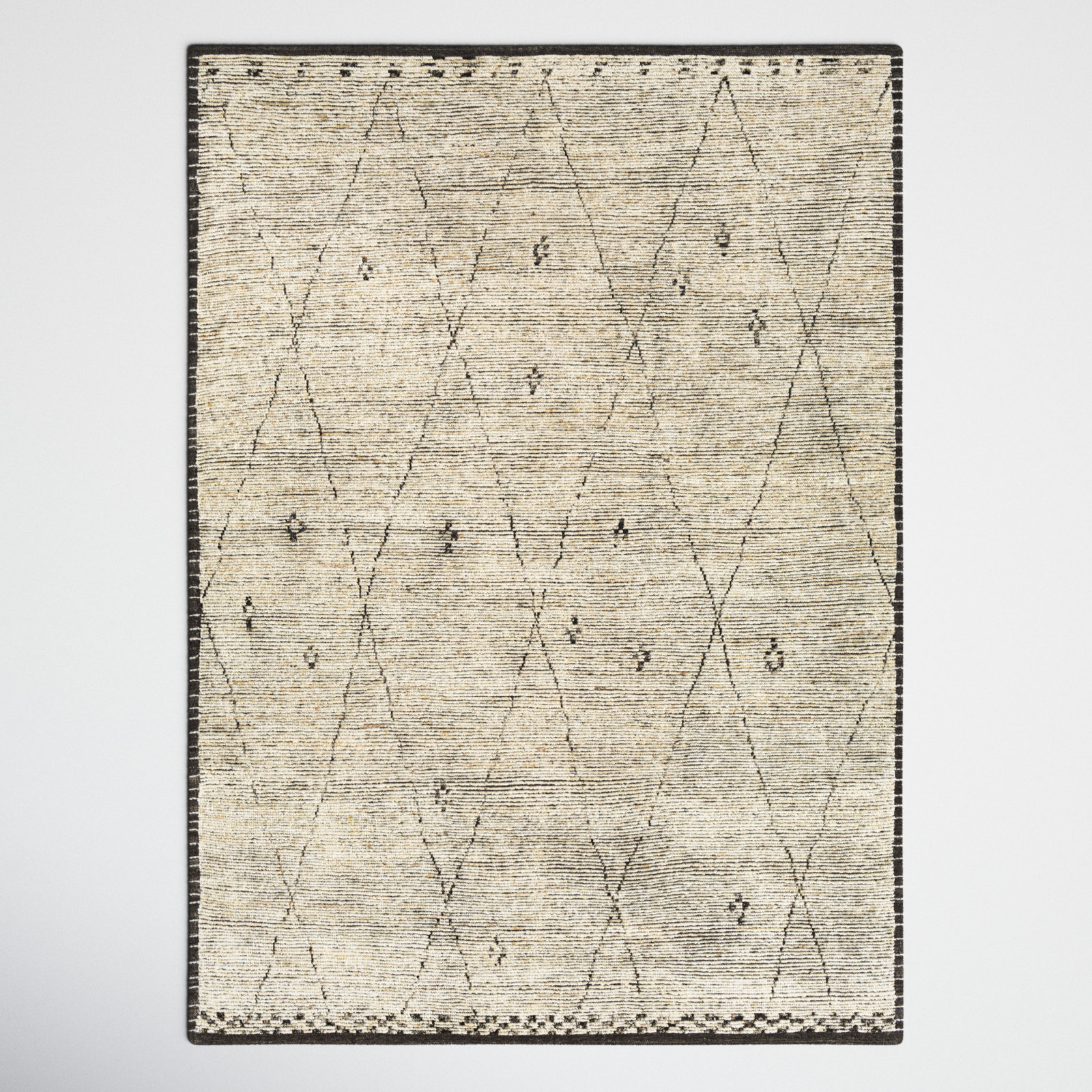 Zoelle Hand-Woven Moroccan Rug, Rectangle 2' x 3'