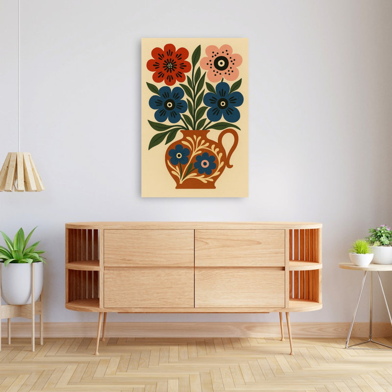Reproduction d'art mural Folk Art, 48" H x 32" W