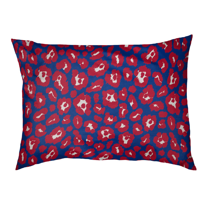 Coussin d'extérieur Indianapolis, Très grand (l 40 po x P 50 po x H 6 po), Bleu / blanc / rouge