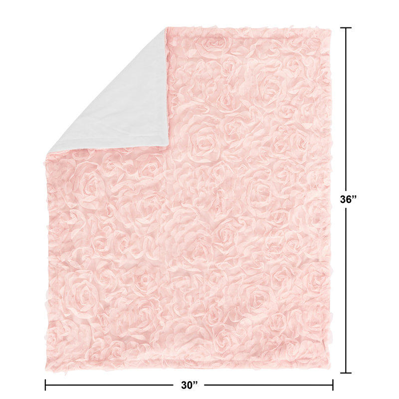 Couverture pour bébé Floral Rose, Rosé