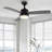 Arevik 42" 1-Light Modern 3-Speed Iron Height Adjustable Integrated LED Ceiling Fan with Pull Chains