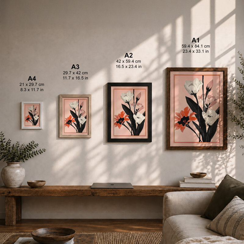 Study Botanical - Framed Print, A1 - 84.1 x 59.4 cm, Oak