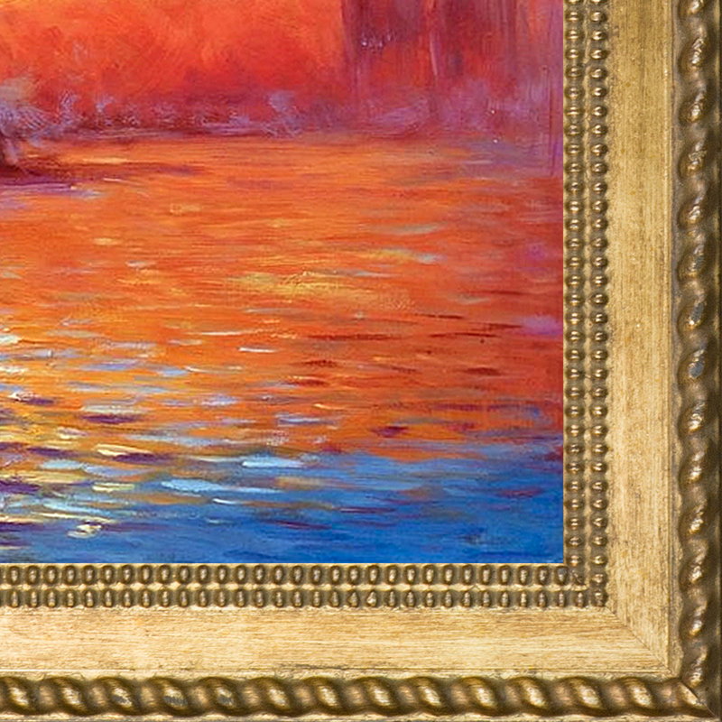 « san giorgio maggiore » par twilight» par monet, peinture encadrée sur toile, H 20,75 po x l 24,75 po x P 2 po