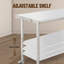 Table de préparation en acier inoxydable 60 po x 24 po x 35 po avec roulettes - Établi commercial à usage intensif avec crochets latéraux, tablette réglable en hauteur, freins verrouillables - pour le garage, l'extérieur et l'intérieur