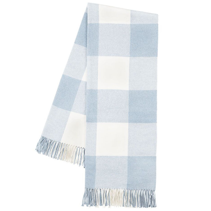 Buffalo Check Throws, Light Blue