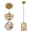 5.9" 1 - Light Modern Gold Crystal Single Pendant Light With Adjustable Height