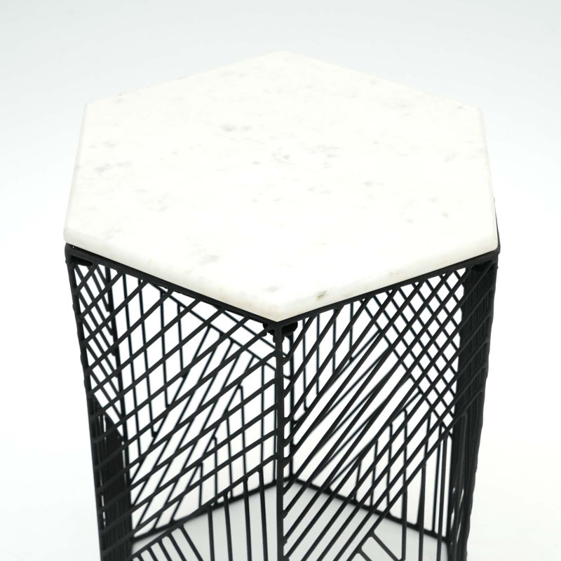 Ensemble de 2 tables d'appoint Sleek Hexagon