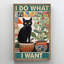 Manivannan Black Cat I Do What I Want On Canvas Print-606482102