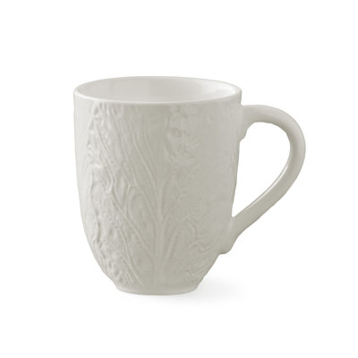 Ensemble de 4 tasses 3D Le Chou blanc Le Jardin - Tasses à café et à thé en grès ivoire Heirloom