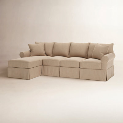 Amari Slipcovered Sectional with Sleeper Sofa