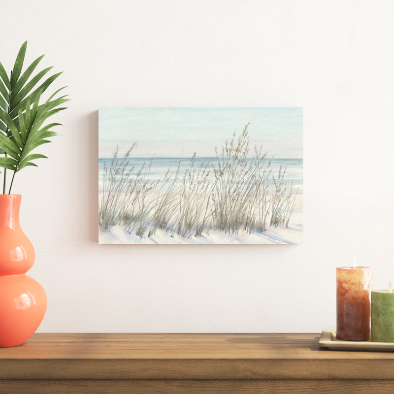 Beach Grass II, H 12 po x l 18 po, Impression encadrée avec passe-partout, Blanc