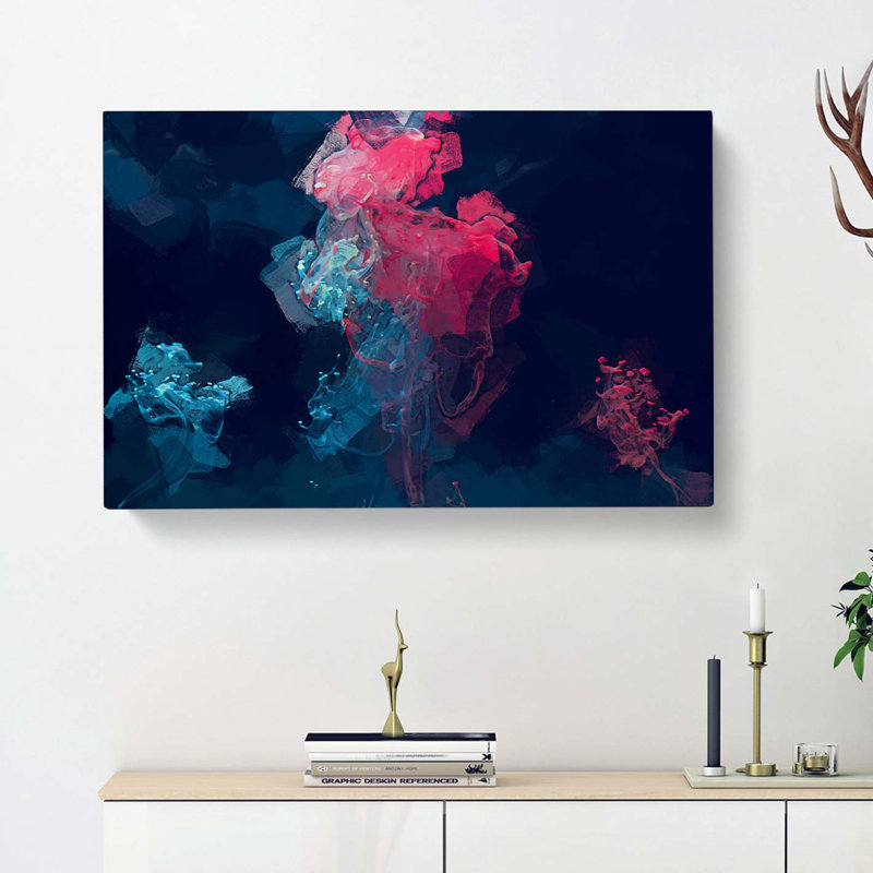 The Jellyfish In Abstract - Wrapped Canvas Print, 50cm H x 76cm W x 3cm D