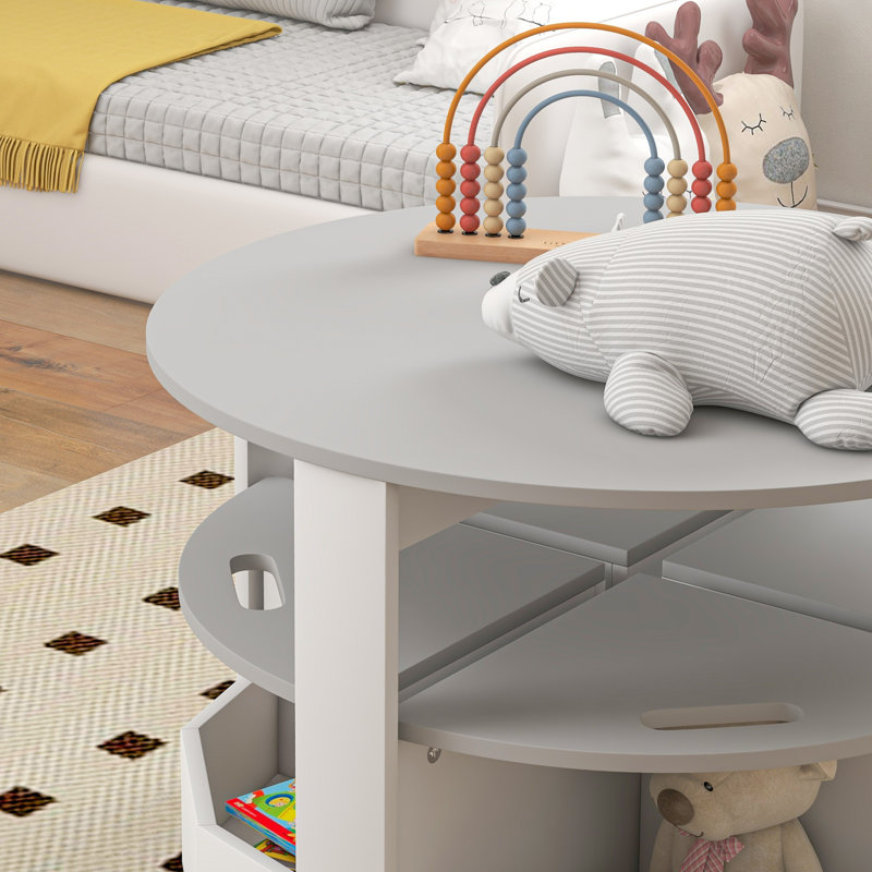 Taeke Kids Table and Chairs Set with Storage Ages 3-8 Years Grey