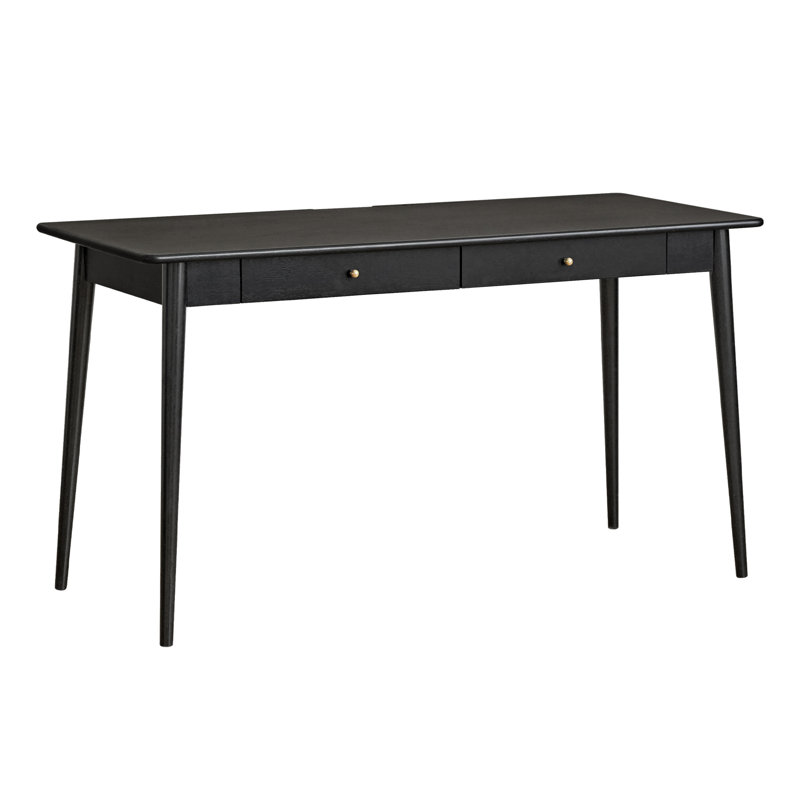 Bureau en bois massif avec tiroir MCM, 39.4"W x 20.5"D, Brown