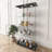 Modern Glass Display Cabinet With LED Lights, Quick-Assembly Antique Cabinet, Tempered Glass Bookshelf, Suitable For Living Room And Bedrooms, 2-Door 4-Shelf-805190519
