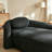 Modern Oval Single Lazy Sofa Chair Lounge Chaise with Integrated Backrest, Side Armrest and Pillow-818344025