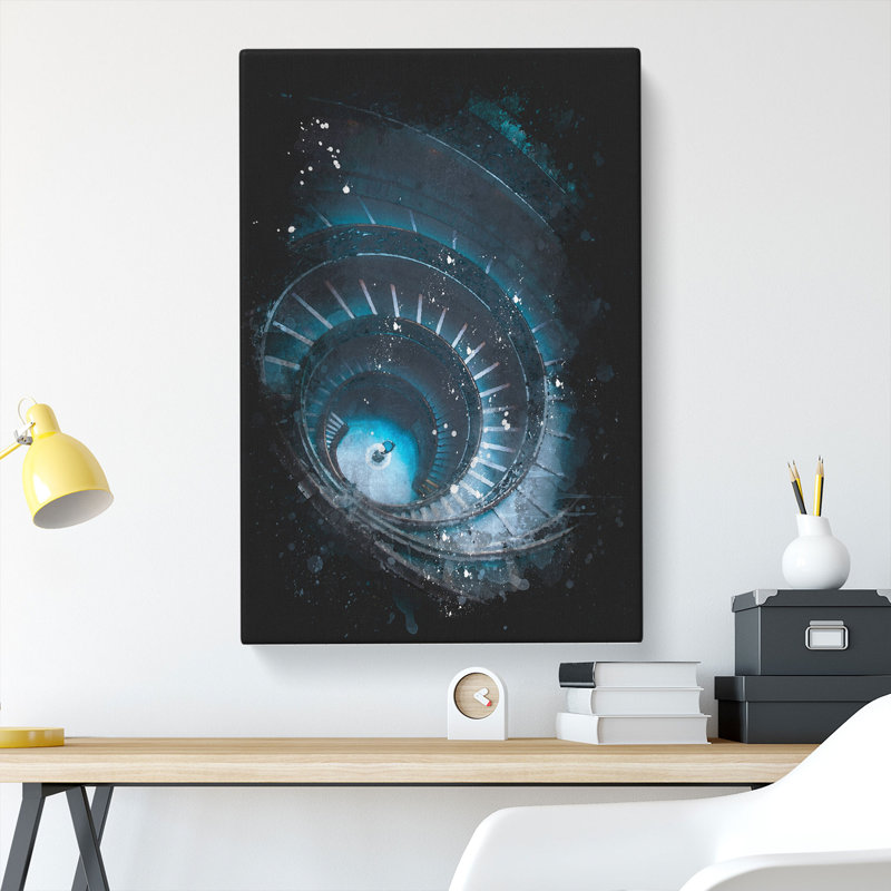 Spiral Staircase In Rome - Wrapped Canvas Print, 50cm H x 35cm W x 3cm D