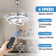 Elfred 42'' Modern DIY Shape Ceiling Fan with Lights, 6-Speed DC Motor Dimmable LED Ceiling Fan