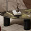Table basse ovale en marbre