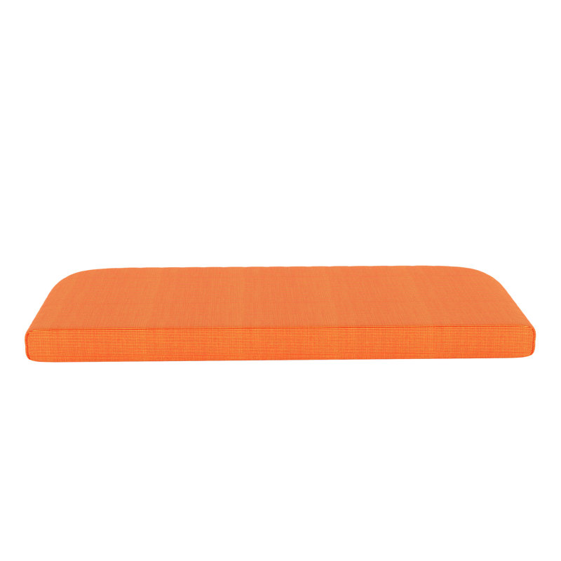 Sunbrella® Outdoor 3'' Bench Cushion, Sunbrella Upholstery Tangerine Sunbrella® Canvas