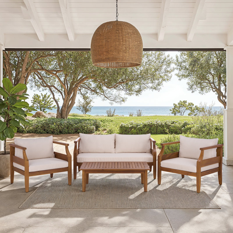Alta 4 Piece Teak Conversation Set