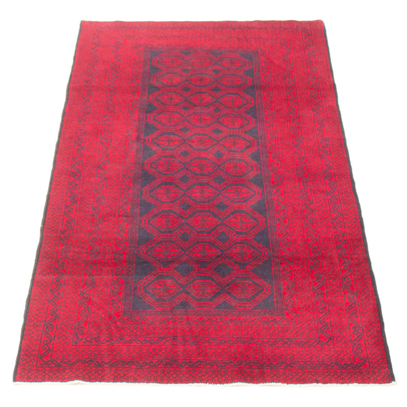Tapis rouge Teimani 3 pi 7 po x 6 pi 6 po