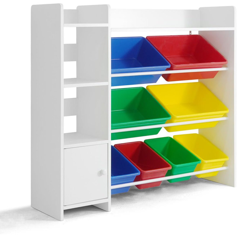 Organisateur avec 8 bacs en plastique, armoire de rangement pour les articles en désordre, organisateurs de pièce et rangement, options multiples